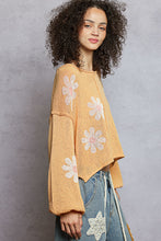 Load image into Gallery viewer, POL Sweater Top with Balloon Sleeve- Apricot
