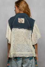 Load image into Gallery viewer, JAN26 ARRAY POL Short Sleeve Jacket Top- Navy Multi
