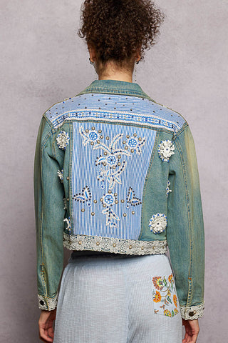 POL - Cropped Denim Jacket - Denim