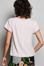 Load image into Gallery viewer, POL V-Neck Cotton Jersey Top- Soft Pink
