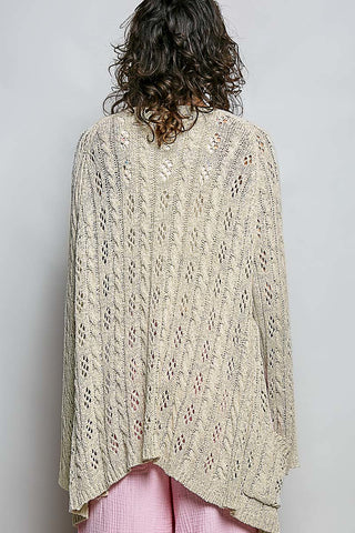 POL - Relax Fit Sweater Cardigan - Natural