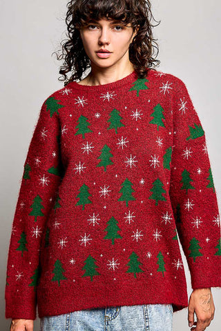 Pol Christmas Sweater, Red