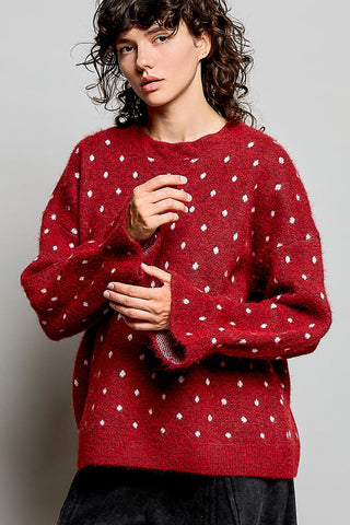 Pol Red Dot Sweater
