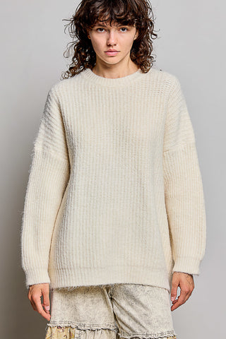 Pol - Cream Colored Knit Sweater