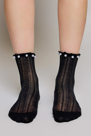 Knit Leg Warmers, Mid-Calf, Black/Gray/Cream