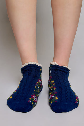 Pol - Textured Knit Crew Socks - Multicolor