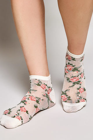 Floral Crew Socks, Multicolor