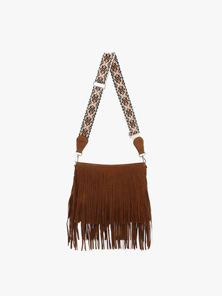Jen & Co. - Sadie Suede Fringe Crossbody w/ Guitar Strap