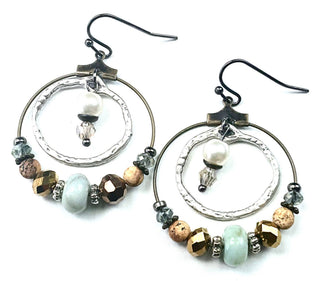 Lost & Found Trading - ER SM BEADED HOOP & RING
