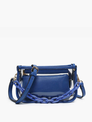 Jen & Co. - Jessica Clear Crossbody Bag – Chain Strap
