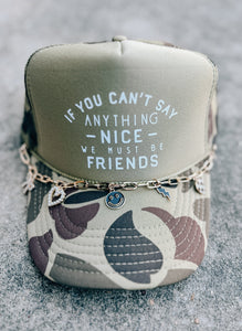 We Must Be Friends Two Tone Camo Trucker Hat