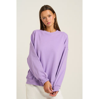 The Greii Lavender Oversized Crewneck Sweatshirt – Soft Relaxed Fit