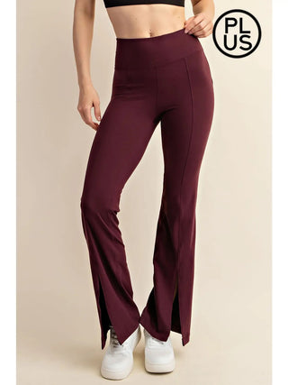 Rae Mode Recycled Butter Front Slit Legging - Cassis