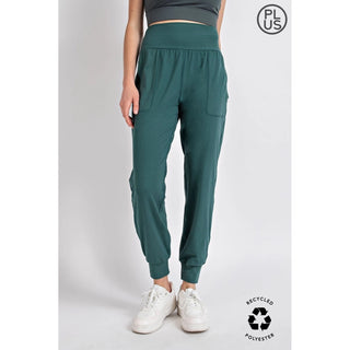 Rae Mode Butter Soft Joggers With Pockets – High-Waist Lounge Fit - Everglade Green