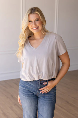 Moon Ryder V Neck Bubble Tee
