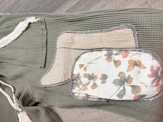 POL Relaxed Fit Thermal Patch Pants Sage