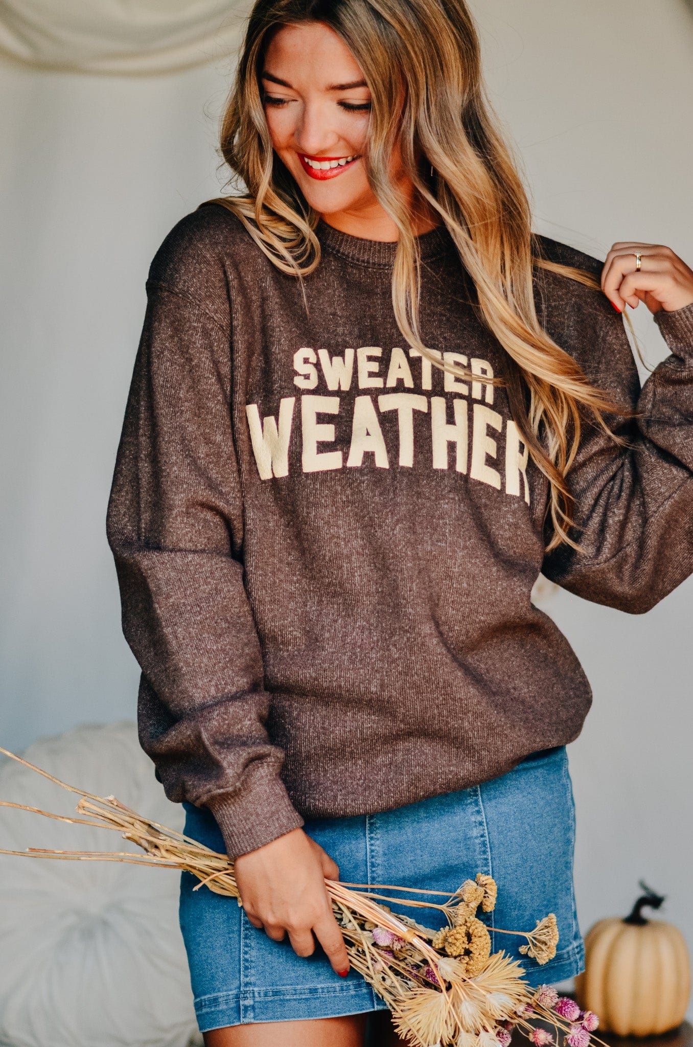 Sweater Weather Knit Sweatshirt
