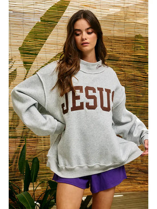 Jesus/John 3:16 Mockneck, Gray