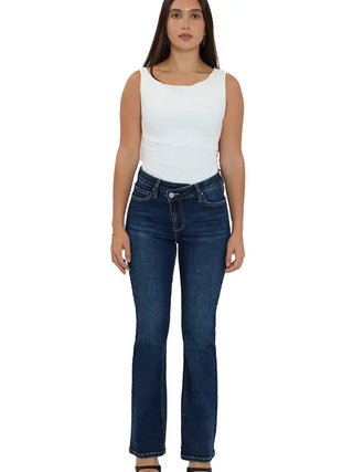 RFM Mia Crossover Waistband Bootcut Jeans