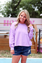 Load image into Gallery viewer, Jadelynn Brooke - Long Weekend Knit Sweatshirt- (Lilac)
