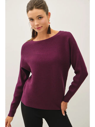 Be Cool The Shelby Sweater - Eggplant