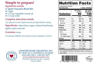 Country Home Creations - Apple Cinnamon Bread Mix