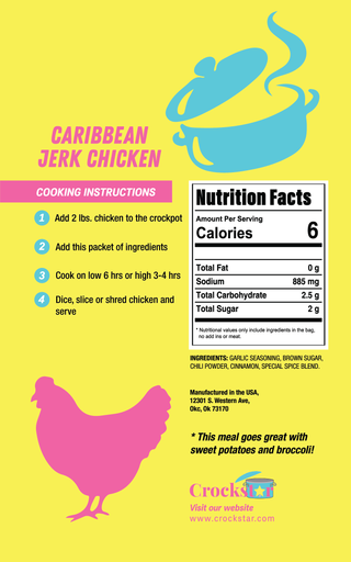 Crockstar Dinner Club - Caribbean Jerk Chicken