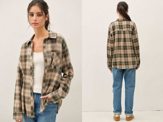 Be Cool  - Plaid Flannel Shirt - Hunter