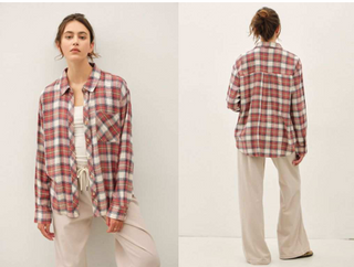 Be Cool - Plaid Flannel Shirt - Rosewood