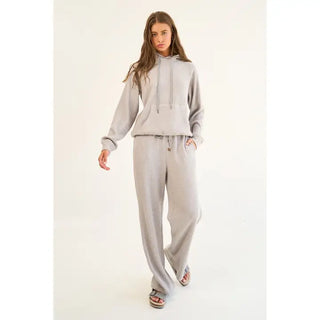 The Greii - Cozy Waffle Fabric Pants