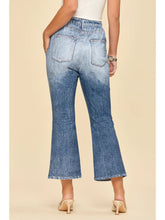 Load image into Gallery viewer, Dear Scarlett Pull-On Cropped Flare Jeans - Classic Denim
