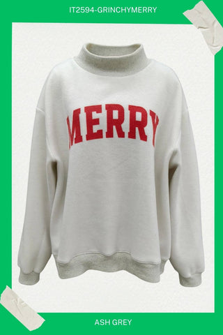 BUCKETLIST INC - IT2594-GRINCHYMERRY  'GRINCHY & MERRY' Reversible Sweatshirt