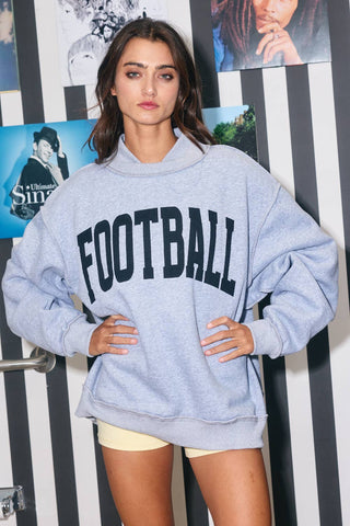 BUCKETLIST INC - IT2594-FOOTBALL | 'FOOTBALL & GAMEDAY' Reversible Sweatshirt