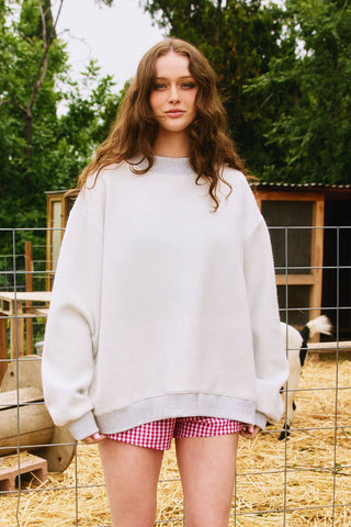 BUCKETLIST INC - Cozy Oversized Pullover - Heather Gray