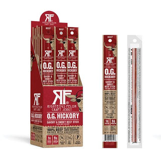 RIGHTEOUS FELON CRAFT JERKY- OG Hickory Beef Stick