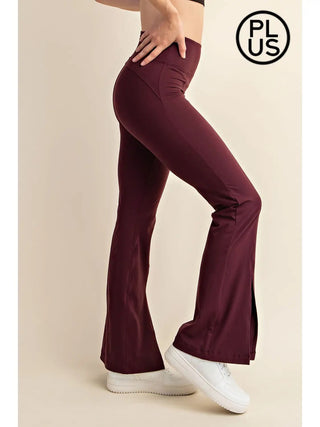 Rae Mode Recycled Butter Front Slit Legging - Cassis