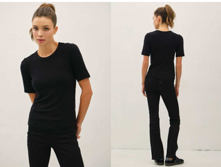 Be Cool Ultra Soft, Basic Short Sleeve Top - Black