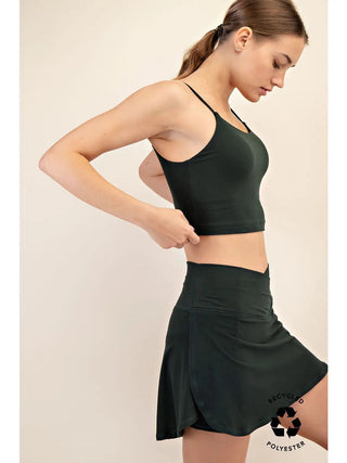 Rae Mode Butter Basic Cropped Camisole (Brami) | Recycled Performance Fabric - Regency Green