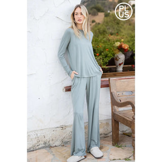 Rae Mode Modal Wide Leg Pants Green Pea