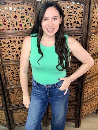 Yelete High Neck Shapewear Tank Mint