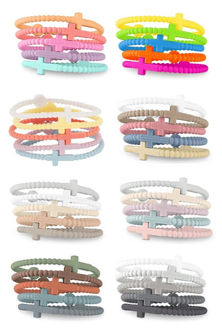 Zenana - Jesus Cross Silicone Bracelet