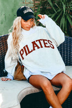 Load image into Gallery viewer, BUCKETLIST &#39;PILATES &amp; YOGA&#39; Print Reversible Mockneck Sweatshirt
