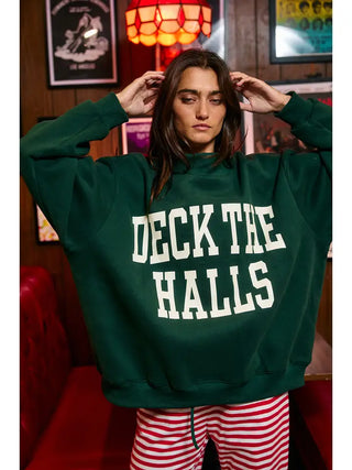 BUCKETLIST - 'Merry Christmas' Reversible Mock-neck Sweatshirt