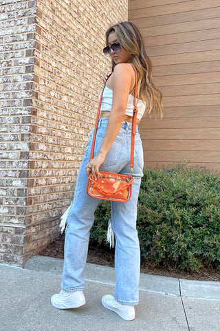 Jen & Co. - Jessica Clear Crossbody Bag – Chain Strap
