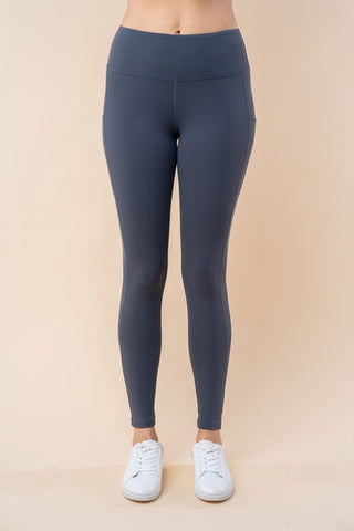 White Birch High-Waisted Leggings – Charcoal | Boutique Active & Lounge Wear