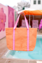 Load image into Gallery viewer, Let’s Go Tote Bag – Bright CanvasTote Bag with Front Pocket
