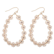 Load image into Gallery viewer, Beaded Flower Teardrop Earrings
