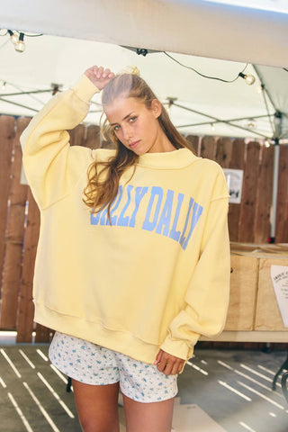BUCKETLIST 'DILLY DALLY' Mockneck Sweatshirt