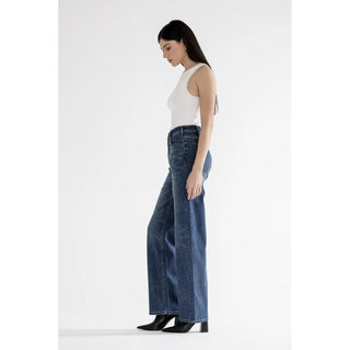 Mica Super High Rise Loose Fit Straight Leg Jeans – Medium Wash | Boutique Denim