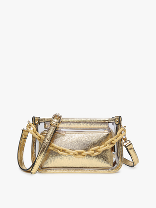Jen & Co. - Jessica Clear Crossbody Bag – Chain Strap